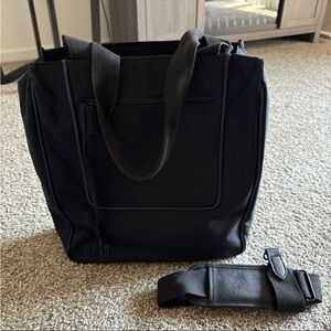 BEIS Black Tote with Removable Strap ( north south tote)